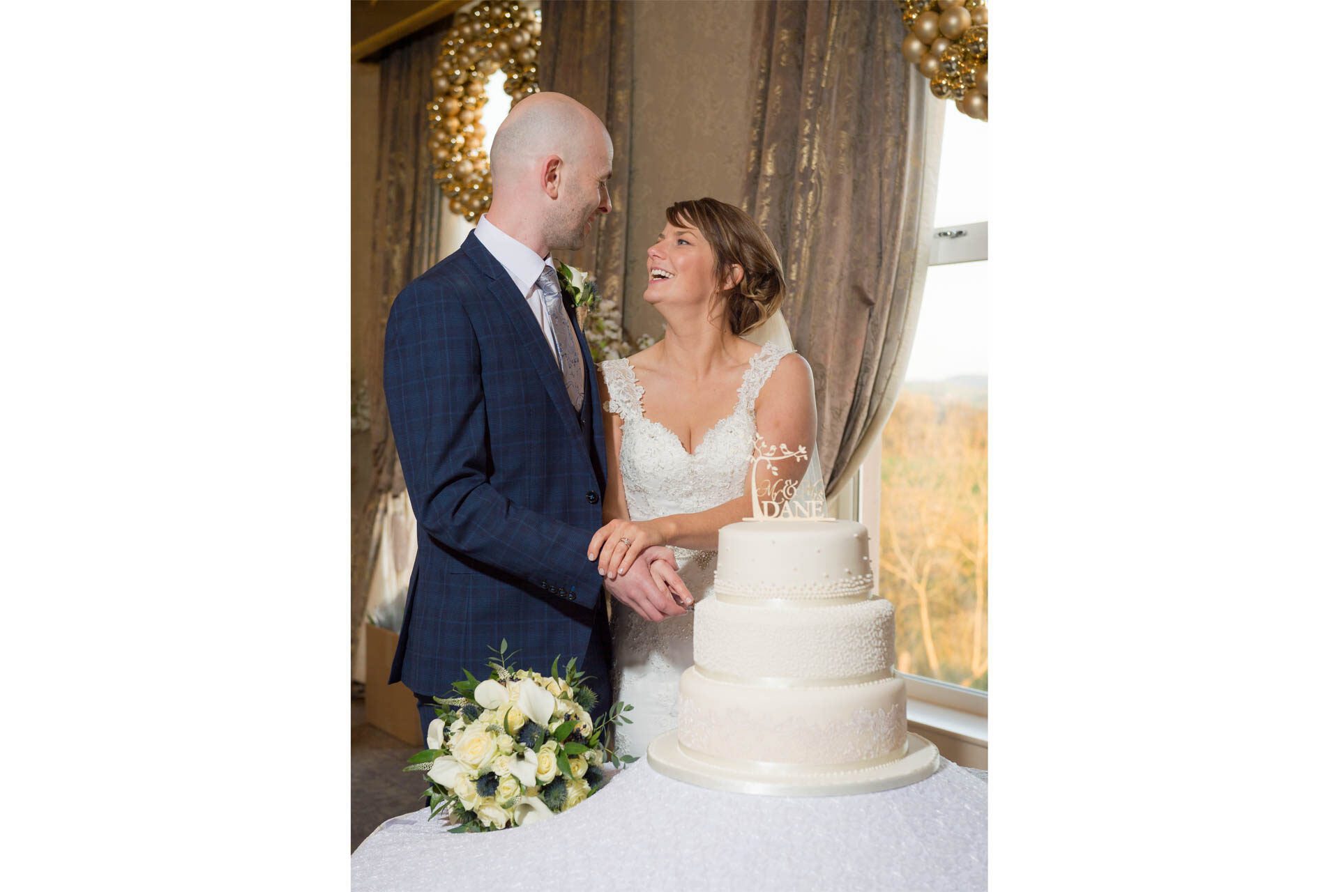 Picture of Chrissy and Kenny at Corick House Hotel, Clogher on their wedding day captured by Fermanagh, Tyrone and Northern Ireland Wedding Photographer, Trevor Lucy Photography