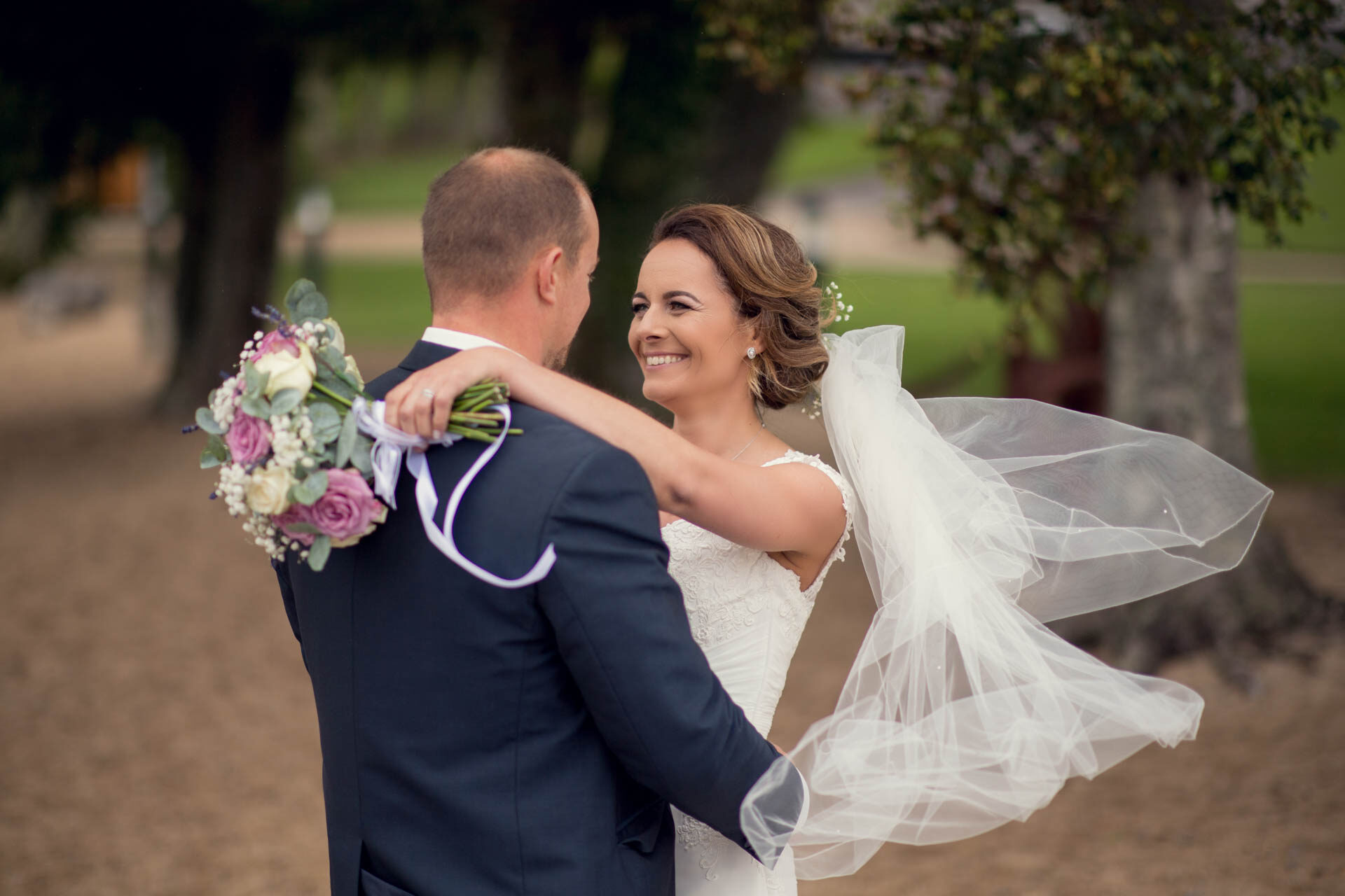 Picture of Clerice and Jason at Rossharbour Resort on their wedding day, captured by Fermanagh, Tyrone and Northern Ireland Wedding Photographer, Trevor Lucy Photography